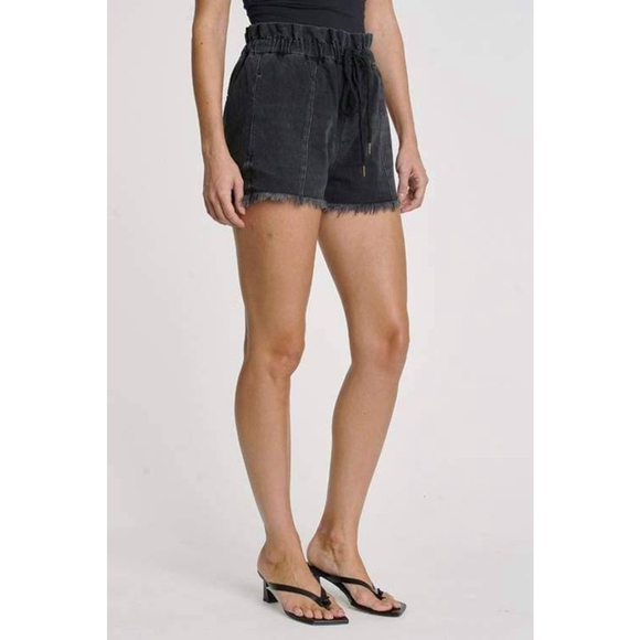 NWT Pistola Salem Cooper Paperbag Drawstrings Short in Black Size Small - Picture 3 of 7